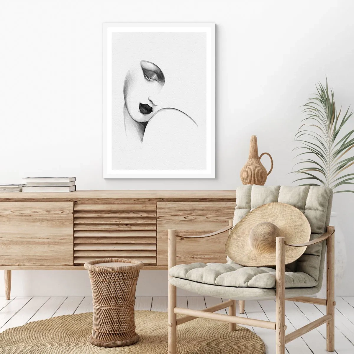 Plakat i hvid ramme - I Lempickas stil - 70x100 cm