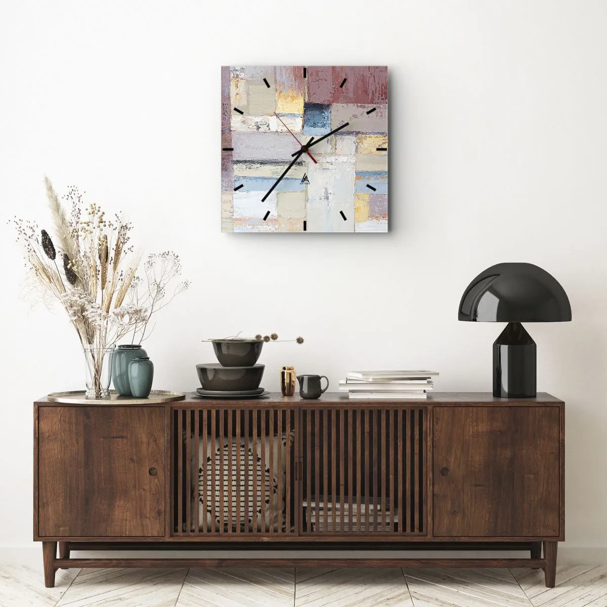 Vægur, Uret - Geometriens ro - 40x40 cm