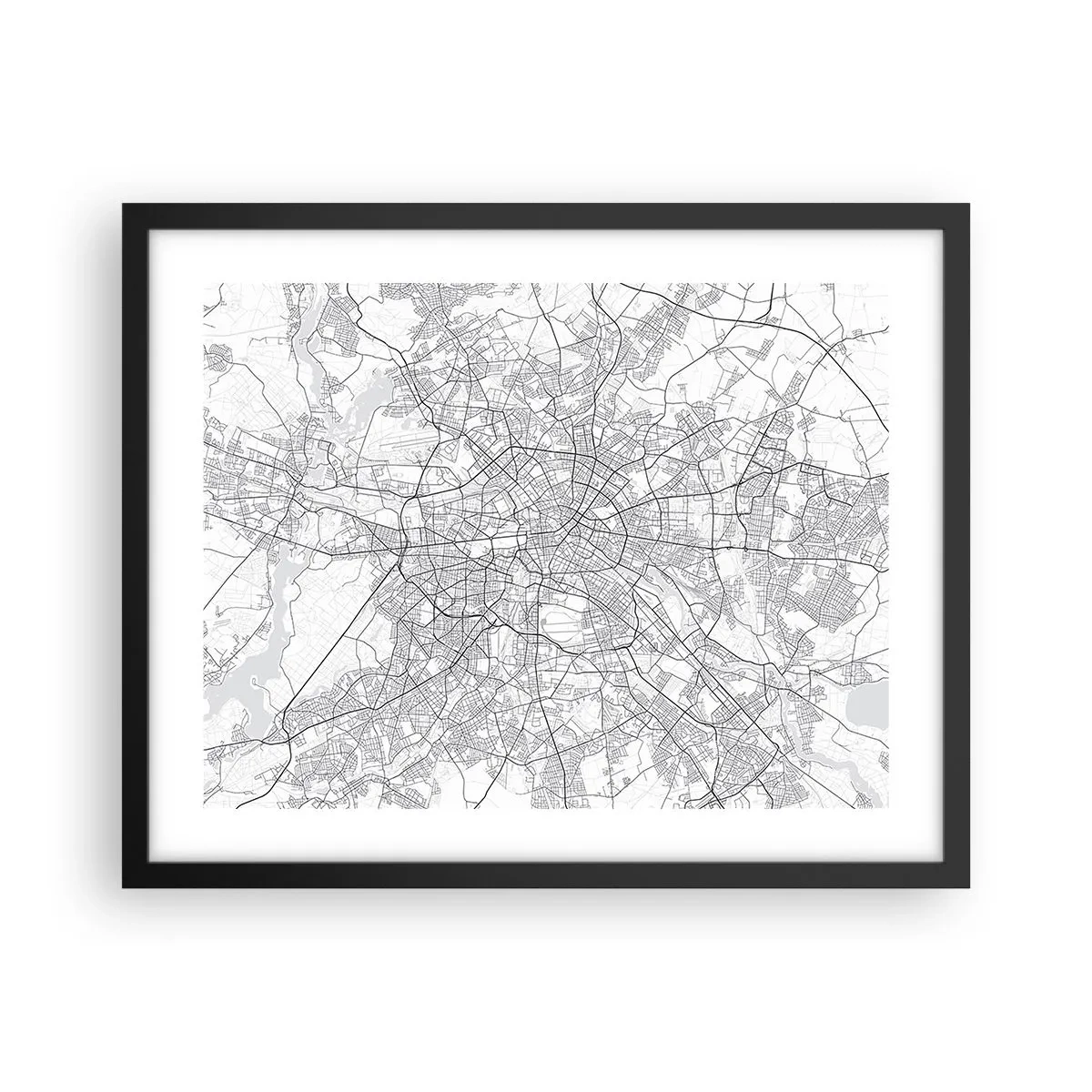 Plakat i sort ramme - Berlins blomst - 50x40 cm