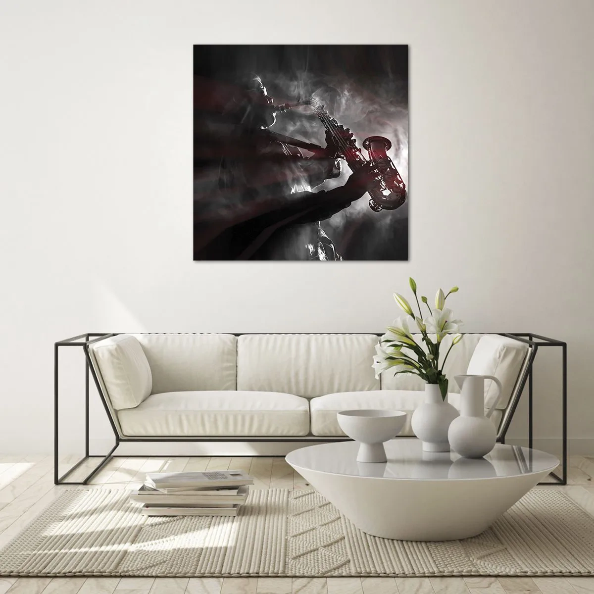Billede på glas - I jazzens dampe - 70x70 cm