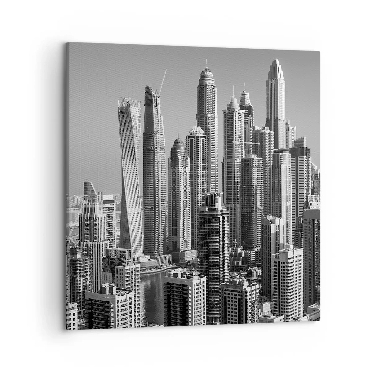 Lærredstryk - Billede på lærred - Byen over ørkenen - 50x50 cm