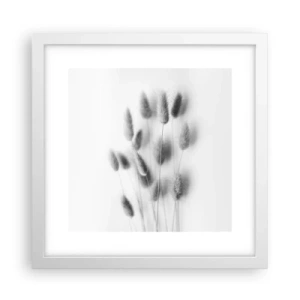 Plakat i hvid ramme - Dens bløde græs - 30x30 cm