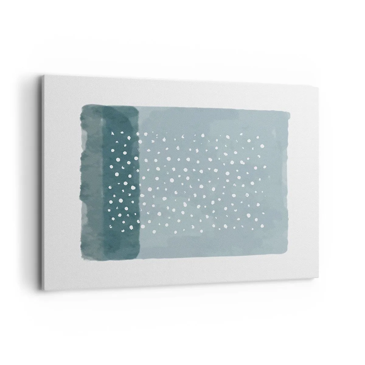 Lærredstryk - Billede på lærred - Dyrket i blåt - 100x70 cm