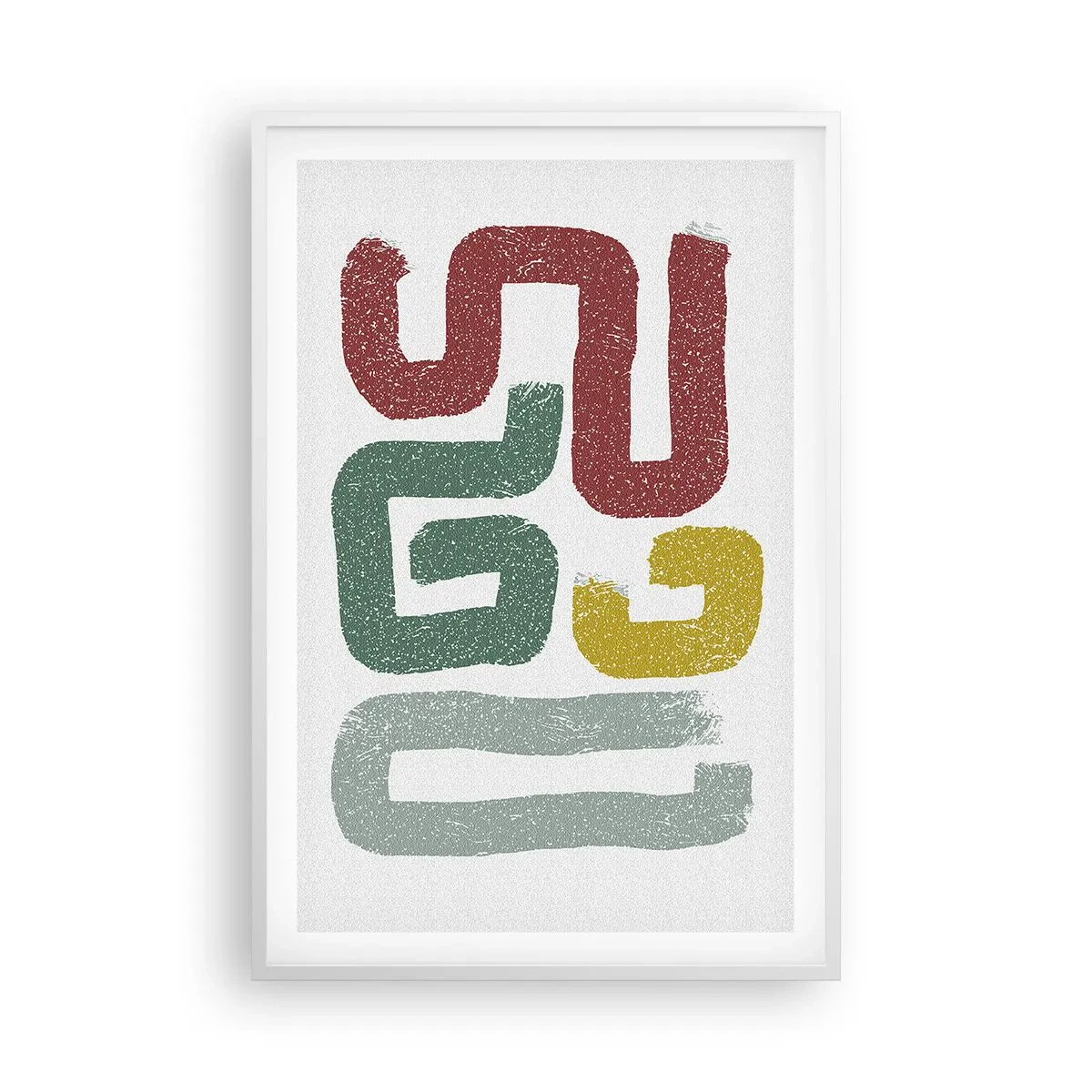 Plakat i hvid ramme - På et ukendt sprog - 61x91 cm