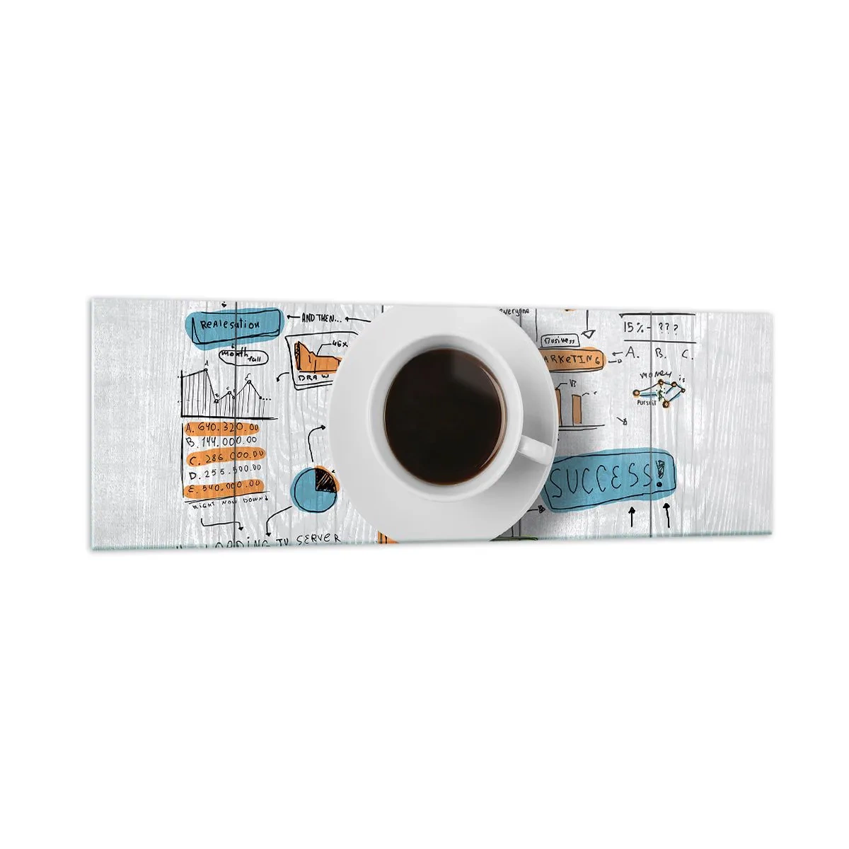 Billede på glas - Tid til en pause - 160x50 cm