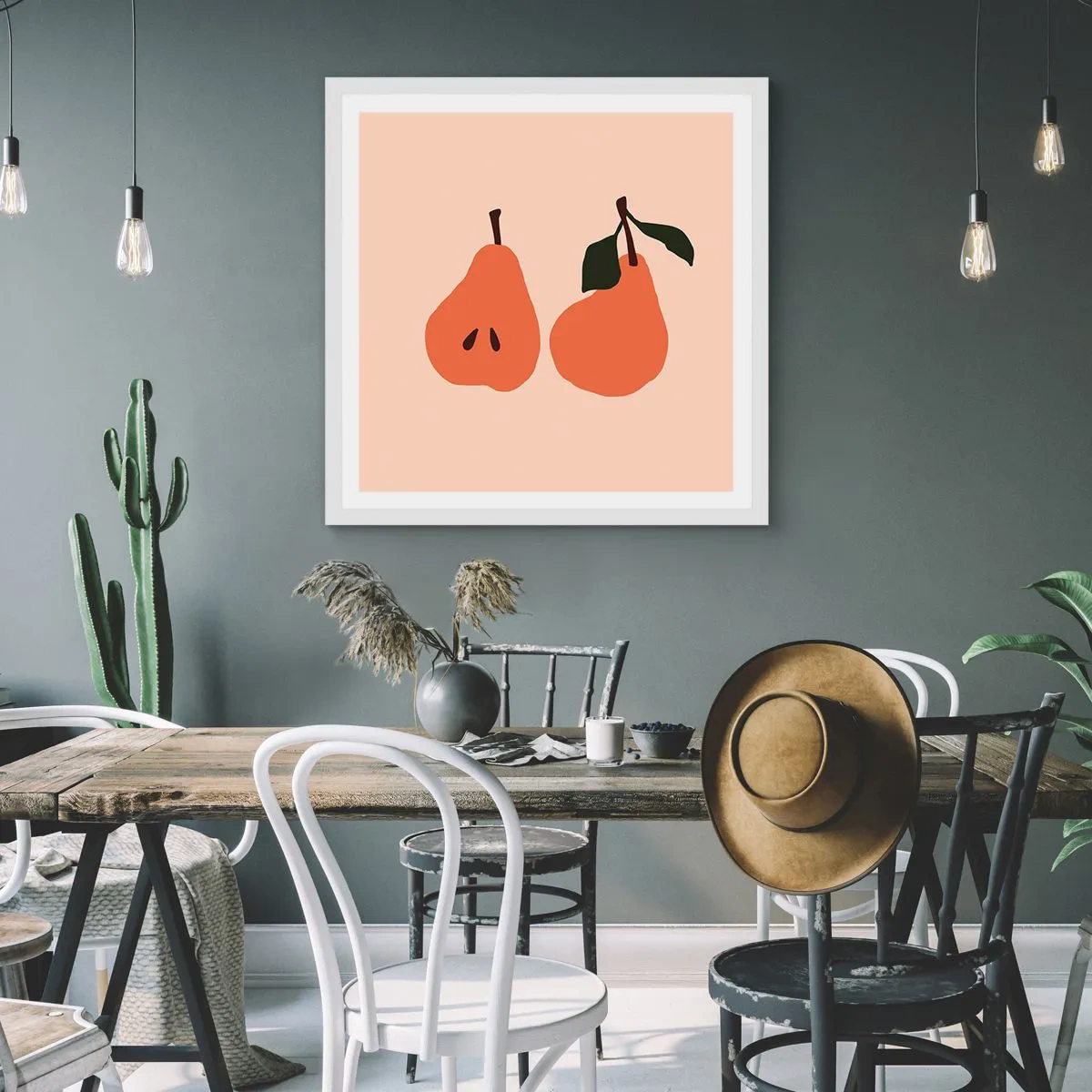 Plakat i hvid ramme - Sødmen selv - 40x40 cm