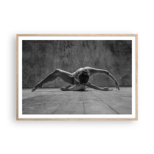 Plakat i ramme af lyst egetræ - Symmetri fundet - 100x70 cm