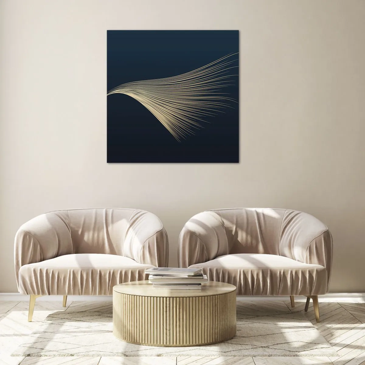 Billede på glas - Som en engels hår - 60x60 cm