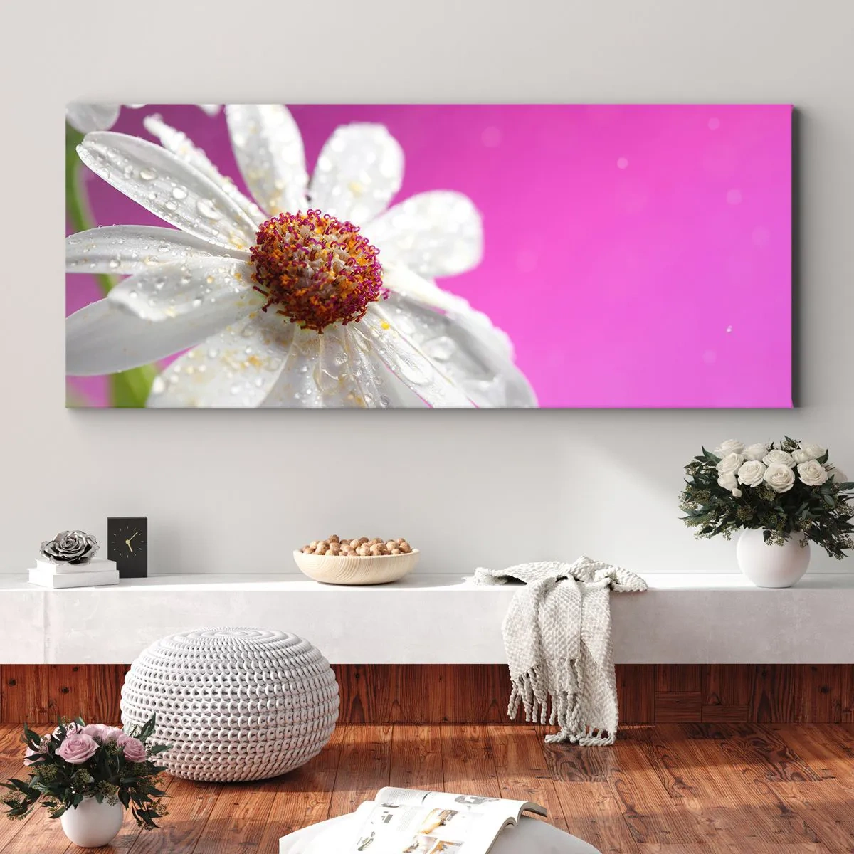 Lærredstryk - Billede på lærred - Beskedent i sin skønhed - 90x30 cm