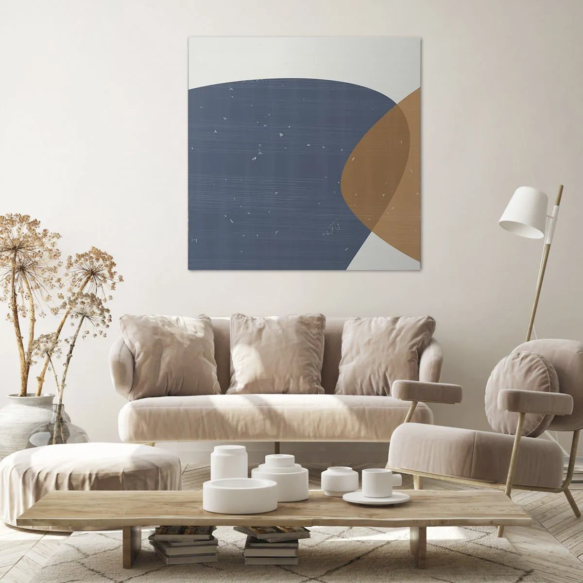 Lærredstryk - Billede på lærred - Ovaler og påvirkninger - 40x40 cm