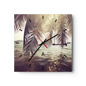 Vægur, Uret - Du kan svæve i skyerne efter behag - 30x30 cm