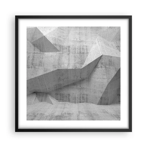 Plakat i sort ramme - En ægte udfordring - 50x50 cm