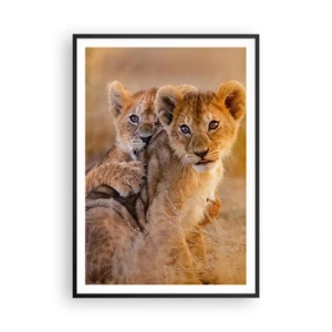 Plakat i sort ramme - Forstyr ikke! Vi har det sjovt - 70x100 cm