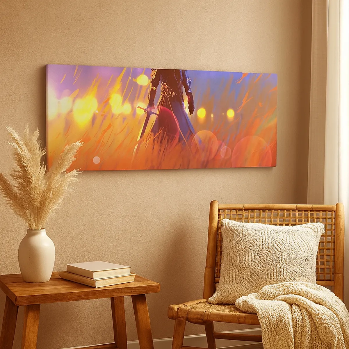 Lærredstryk - Billede på lærred - Herreløs ridder - 30x30 cm