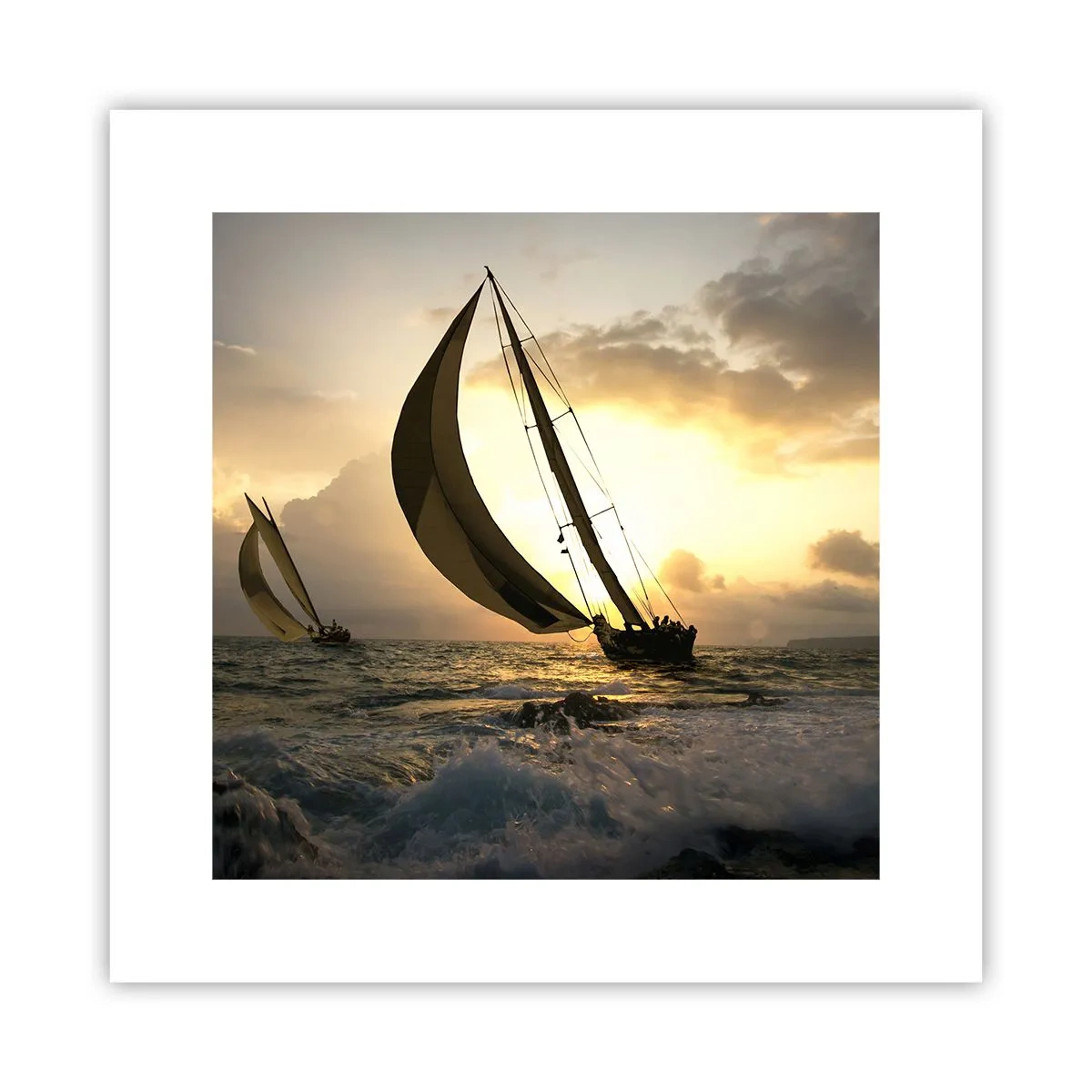 Plakat - I medvind og modvind - 30x30 cm