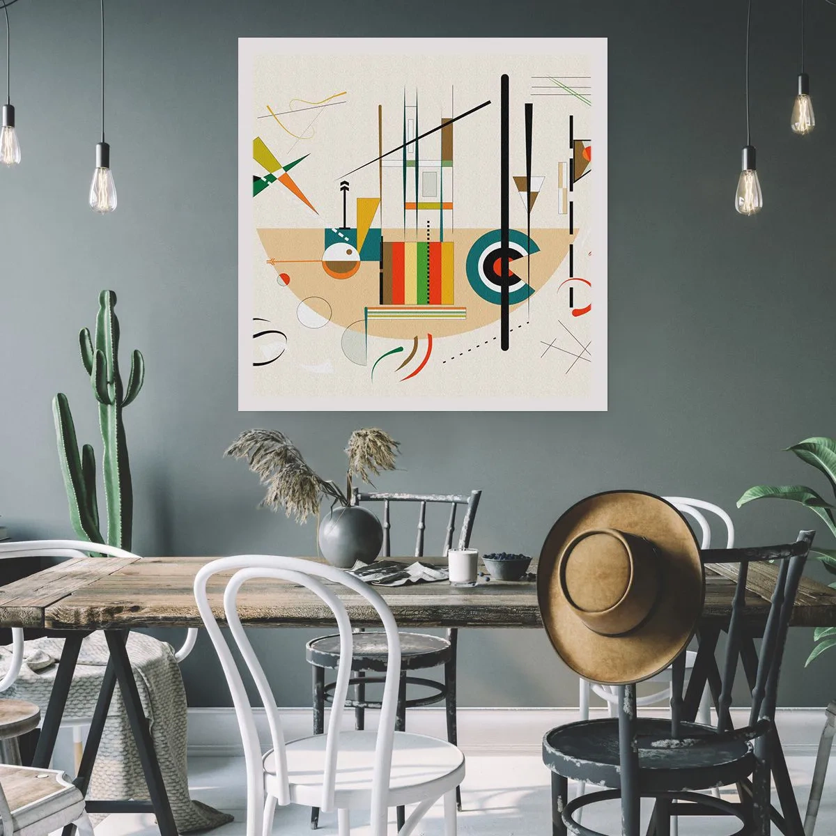 Plakat - Og verden griner - 30x30 cm