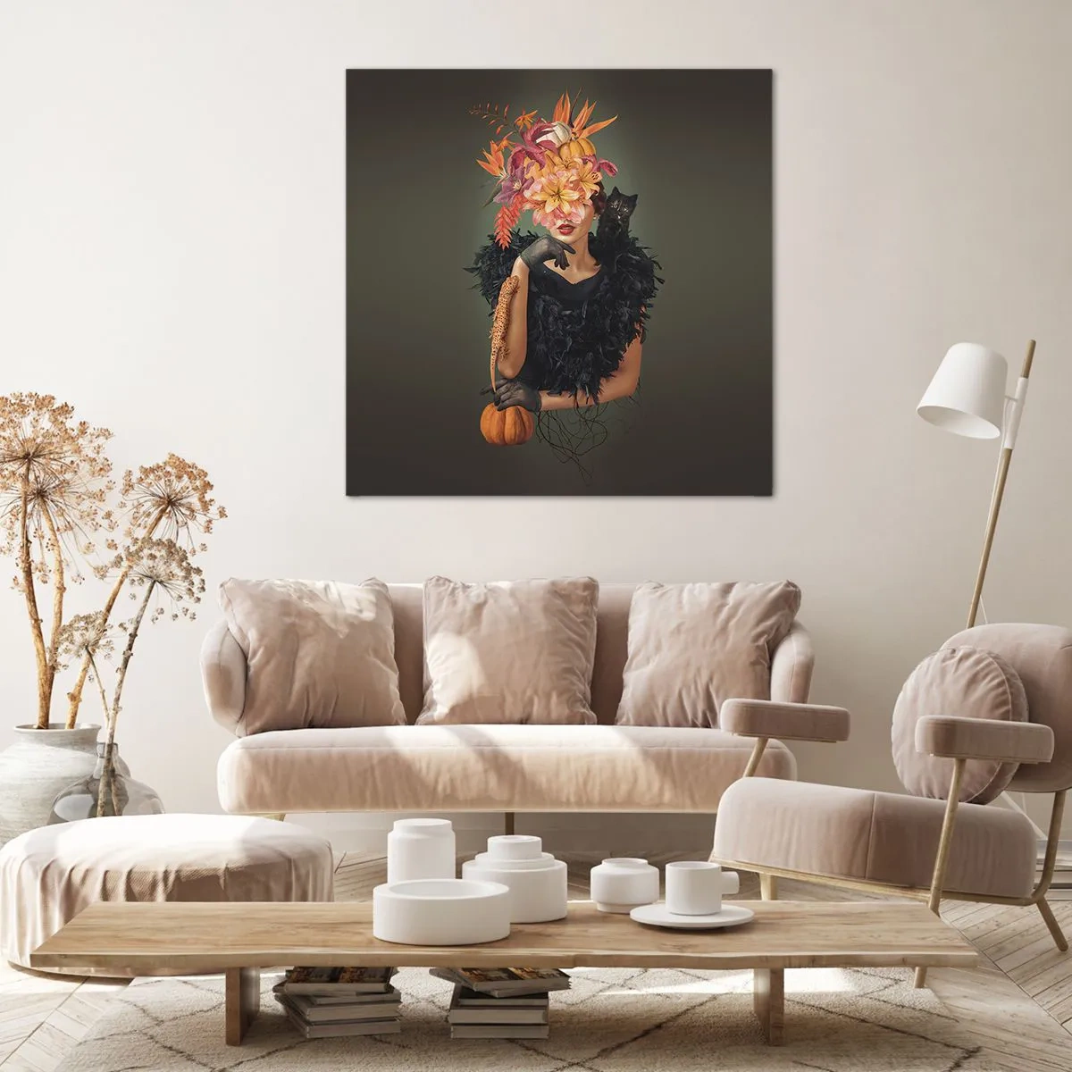 Lærredstryk - Billede på lærred - Heksens fortryllelse - 70x70 cm