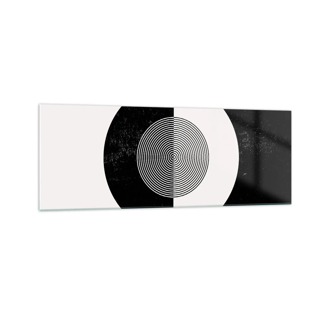 Billede på glas - Harmoni i sort og hvidt - 140x50 cm