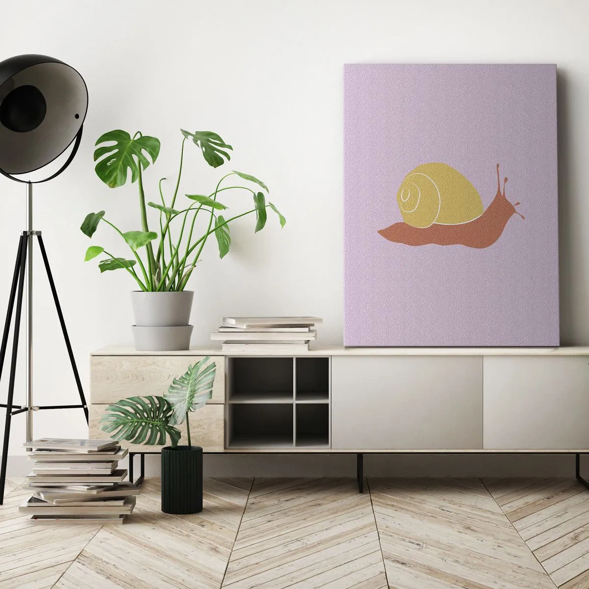 Lærredstryk - Billede på lærred - Der er ingen hastværk - 55x100 cm