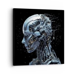 Lærredstryk - Billede på lærred - Teknologi er en kvinde - 30x30 cm