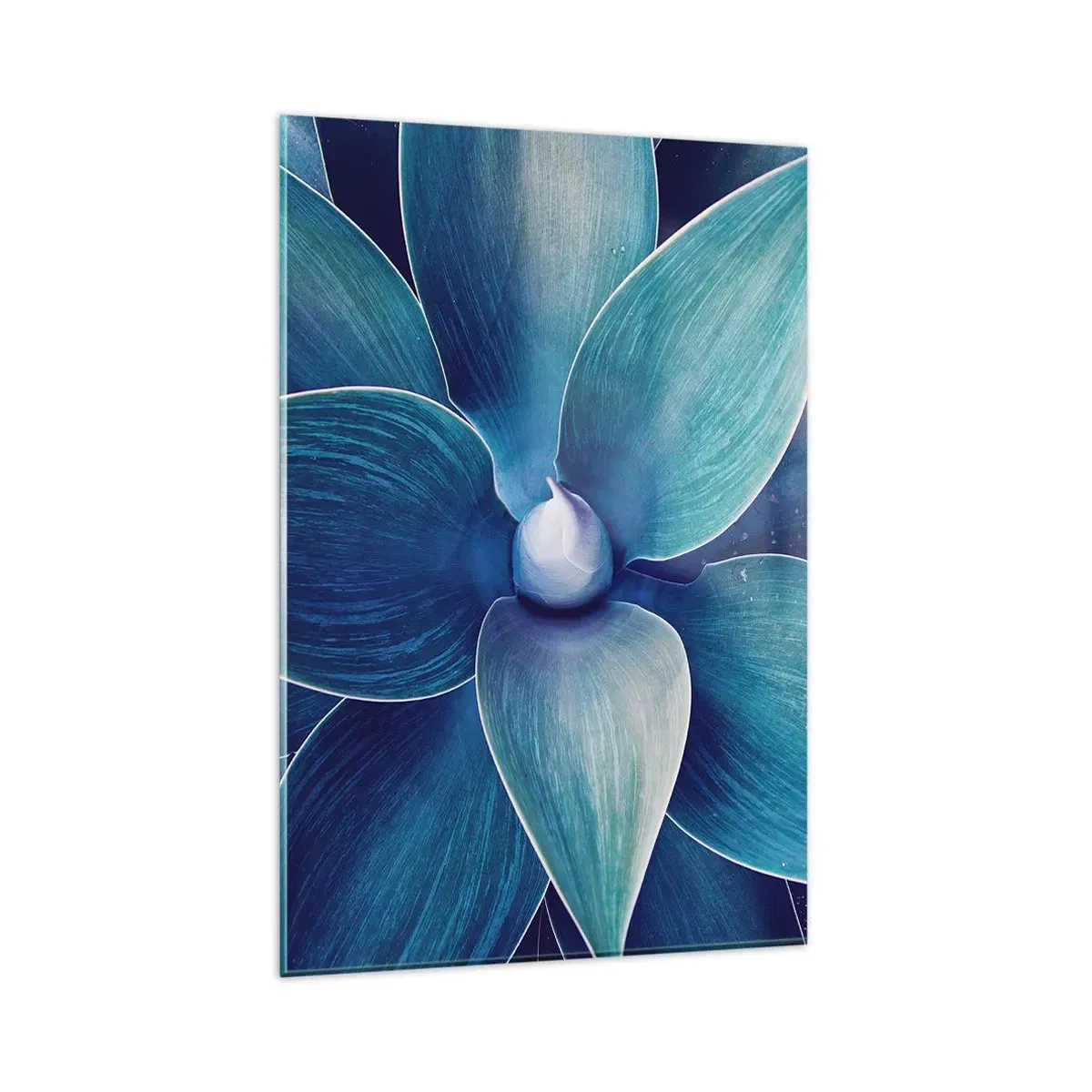 Billede på glas - Blå fra himlen - 80x120 cm