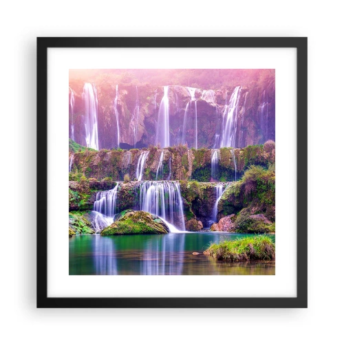 Plakat i sort ramme - Trappe til himlen - 40x40 cm