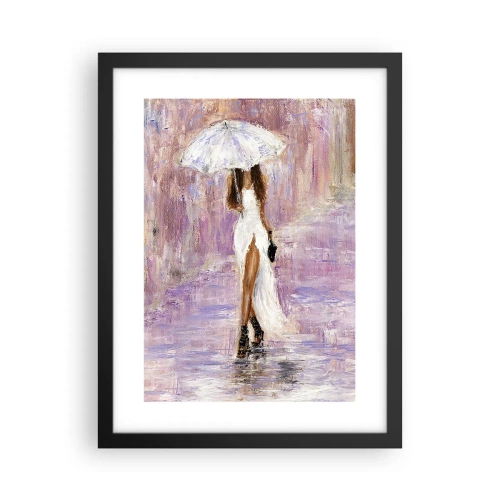 Plakat i sort ramme - I den syrenrøde regn - 30x40 cm