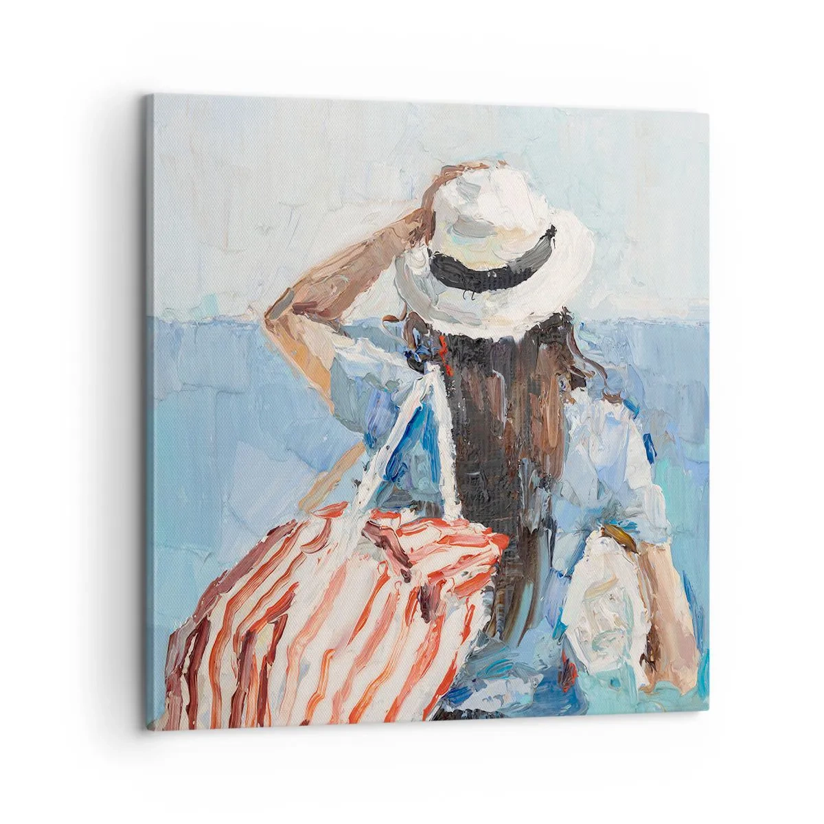 Lærredstryk - Billede på lærred - Velkommen på ferie - 60x60 cm