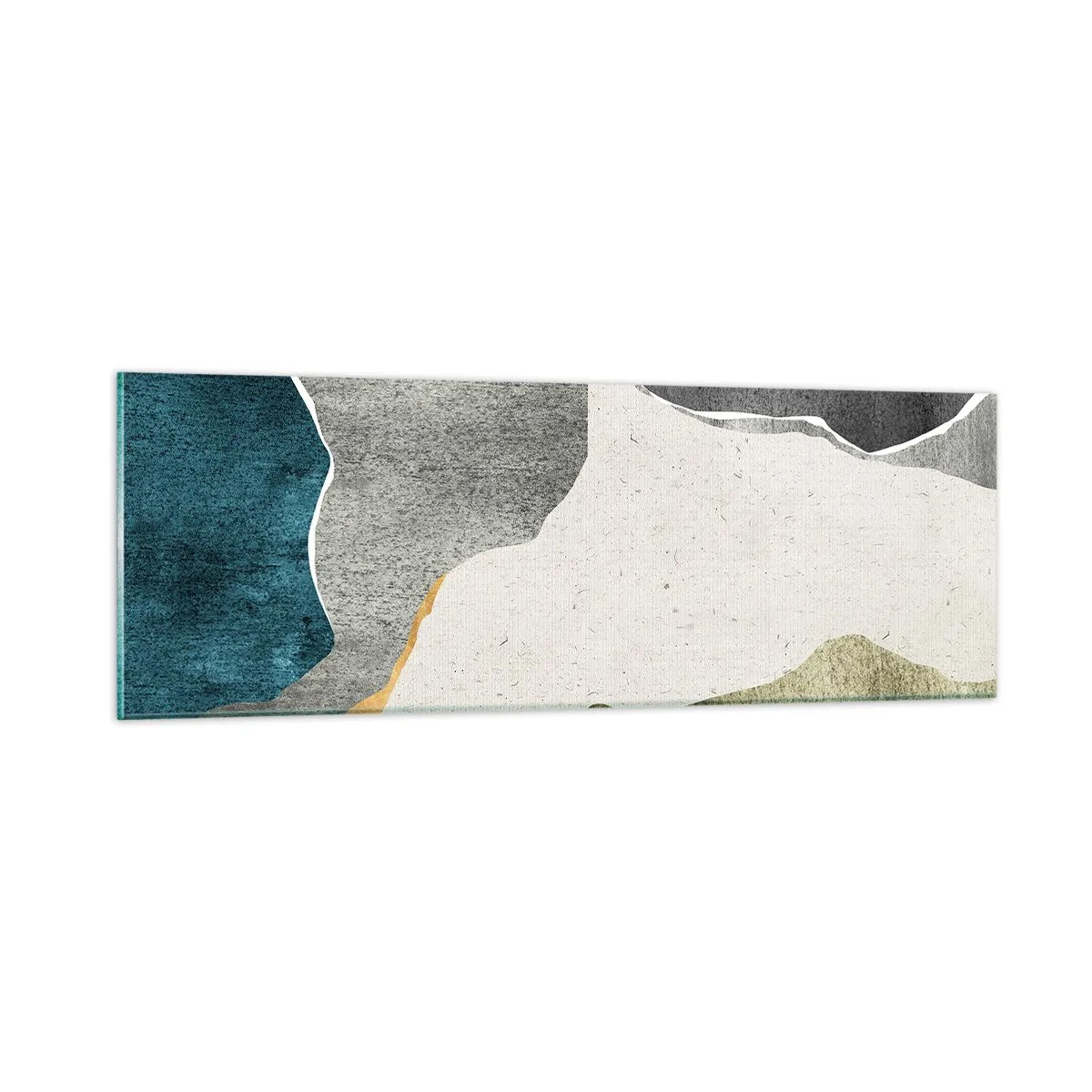 Billede på glas - Mosaikkomposition med en streng af guld - 90x30 cm