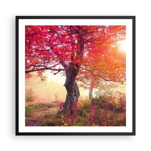 Plakat i sort ramme - Et væld af blomstring - 60x60 cm