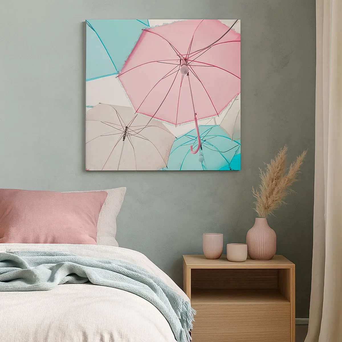 Lærredstryk - Billede på lærred - Nogle gange solskin, andre gange regn - 30x30 cm