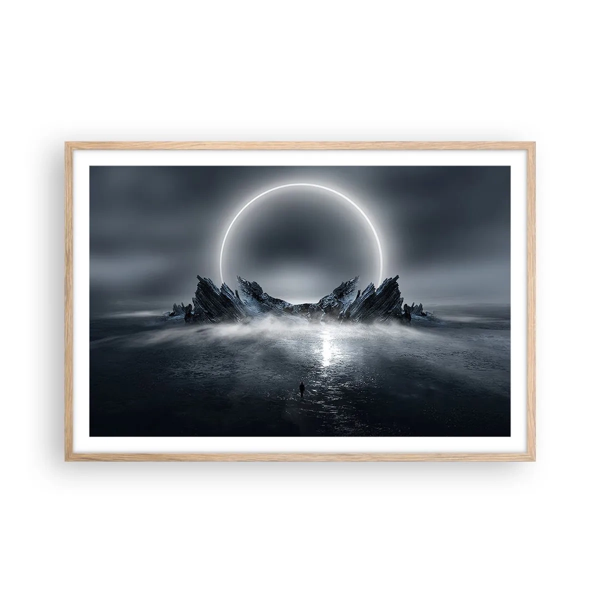 Plakat i ramme af lyst egetræ - En finale på en historie - 91x61 cm