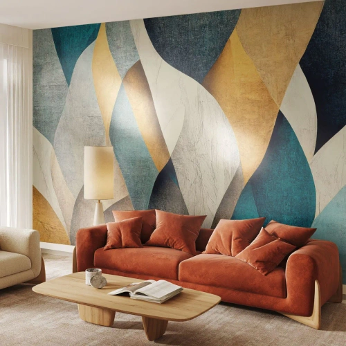 Fototapet Premium Canvas - Rytme og bølger - Abstraktion, Stykke, Udslidt - 350x256 cm