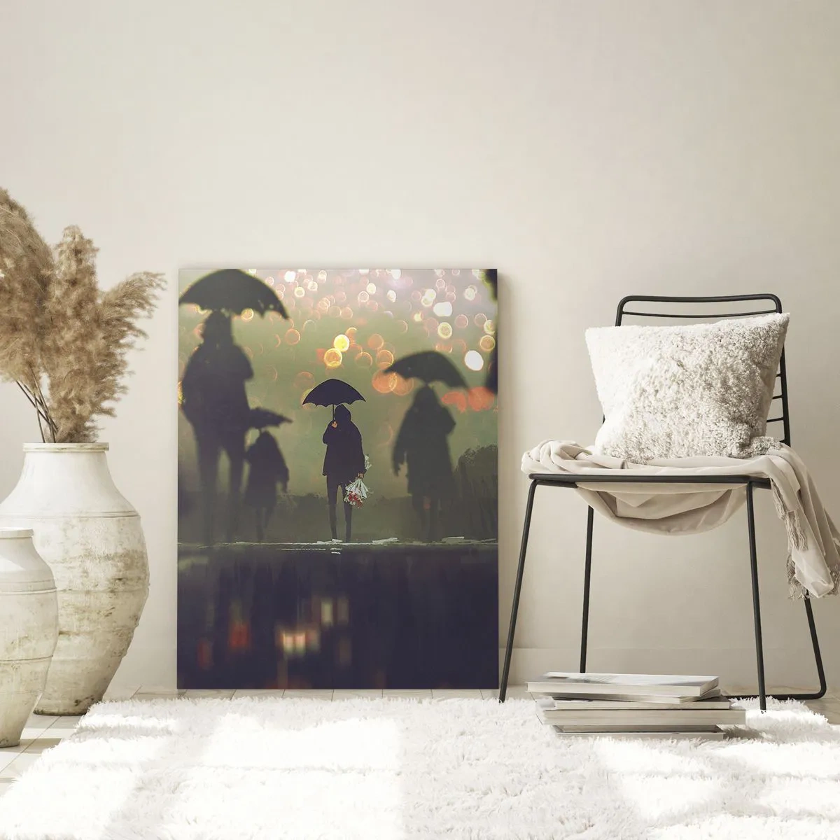 Billede på glas - Set fra en regndråbes perspektiv - 50x70 cm