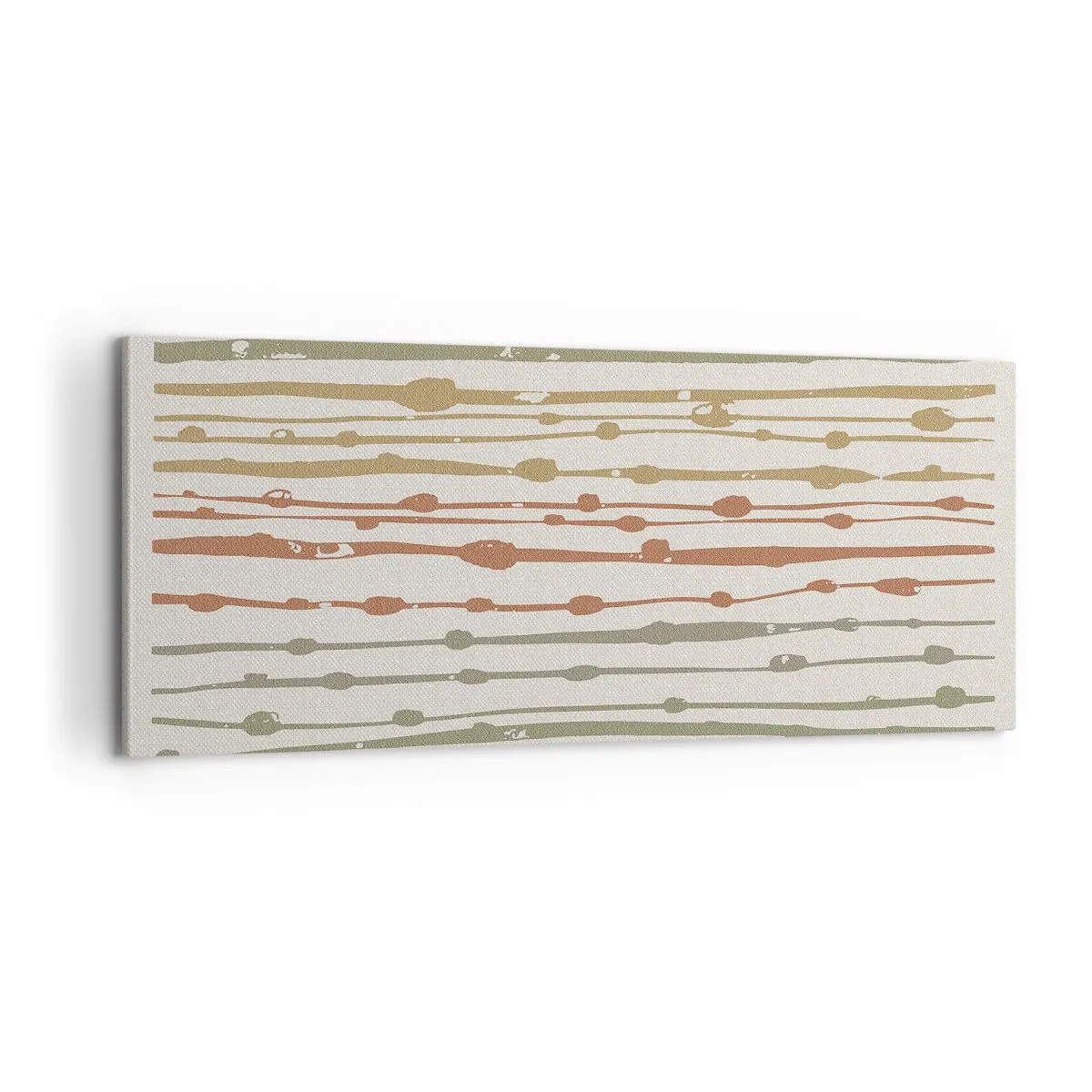 Lærredstryk - Billede på lærred - Musikalsk farvenotation - 100x40 cm