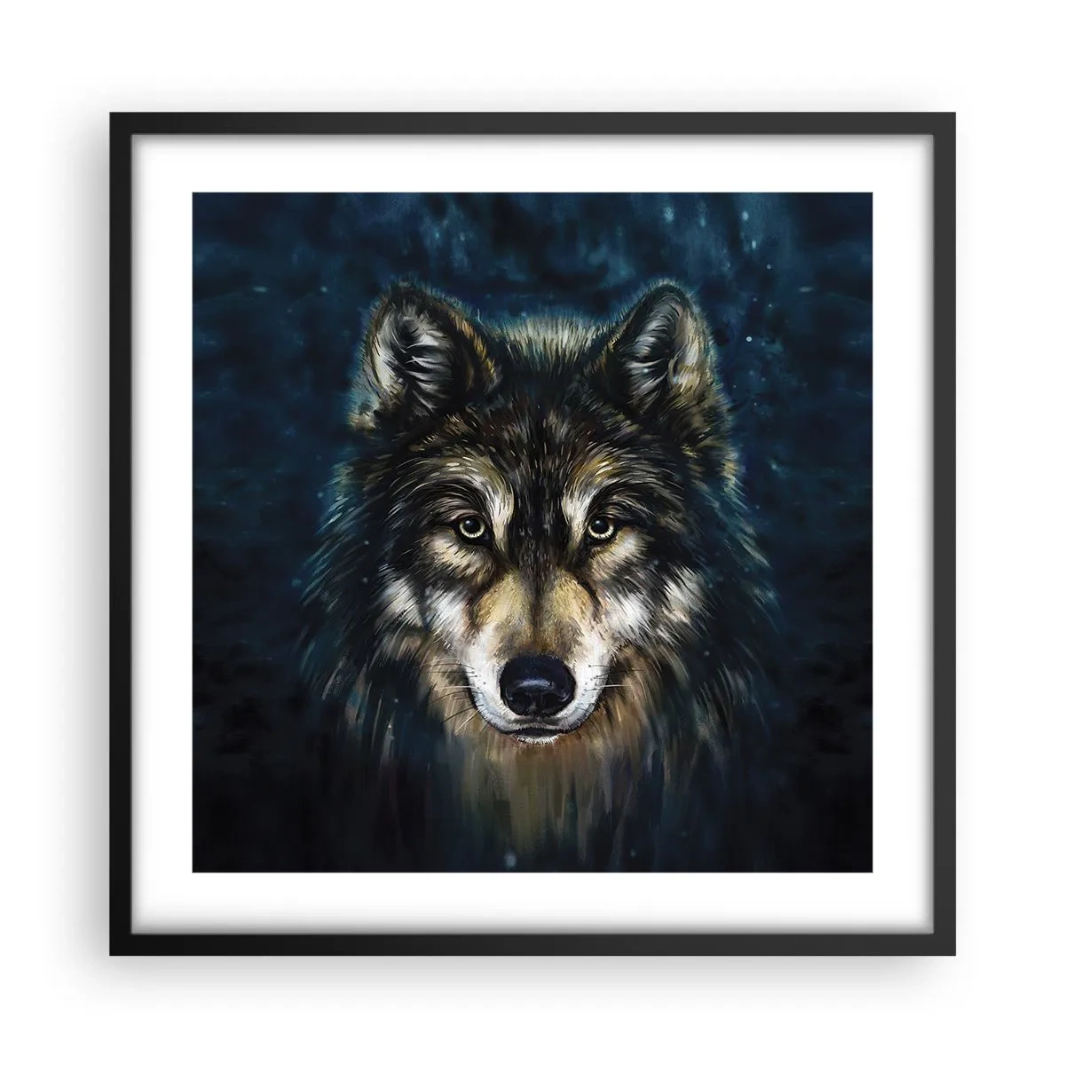 Plakat i sort ramme - Alfa? Og omega - 50x50 cm