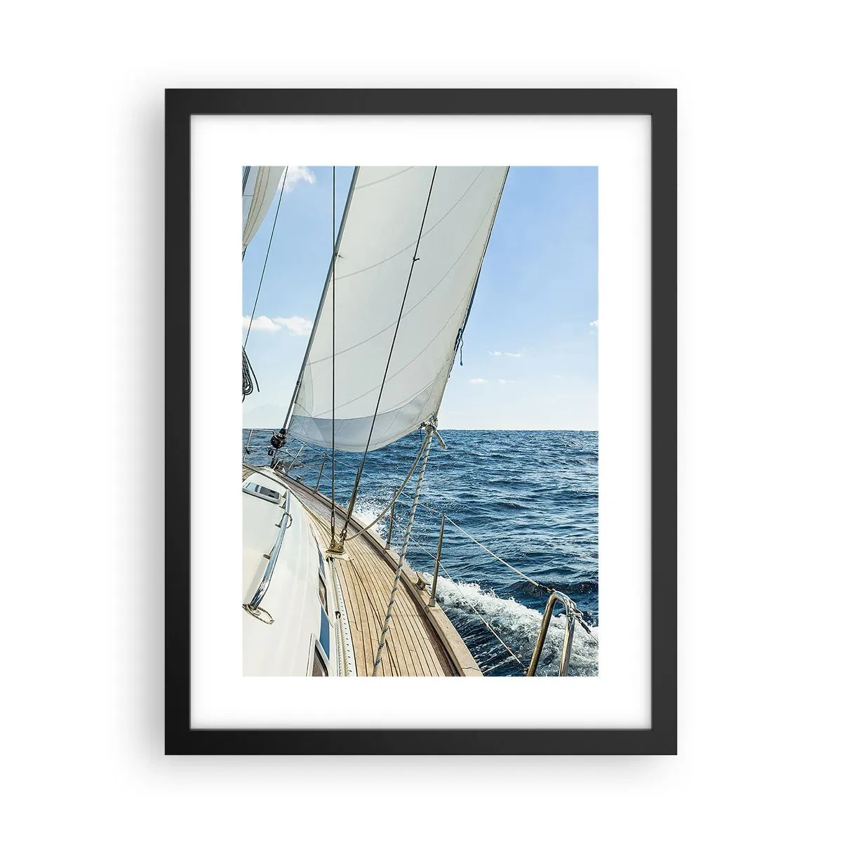 Plakat i sort ramme - Ahoj , eventyr - 30x40 cm