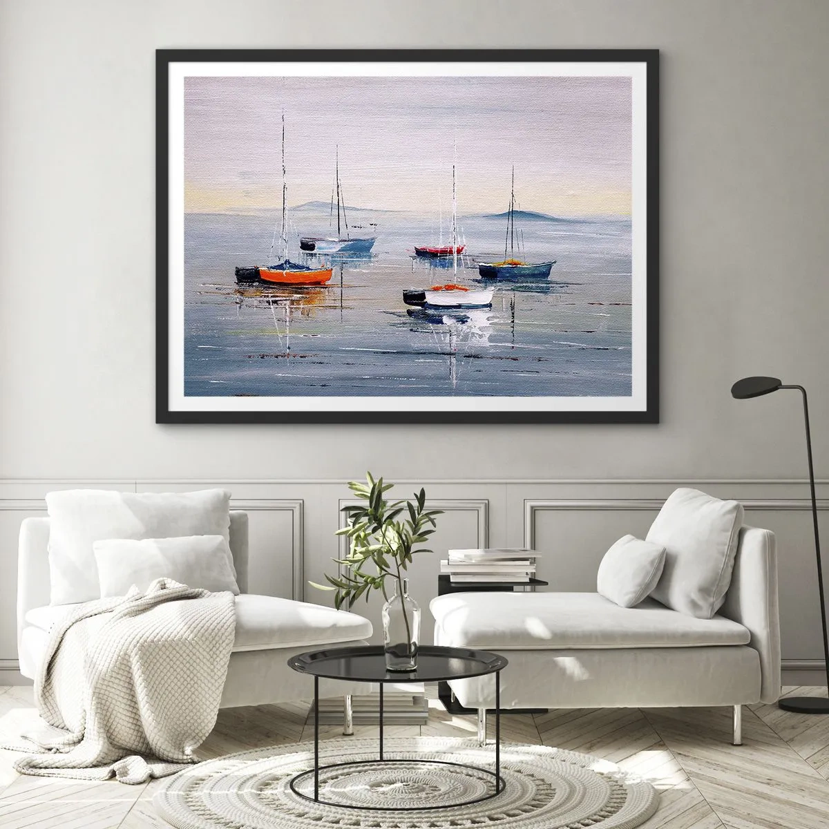 Plakat i sort ramme - Et velfortjent hvil - 40x30 cm