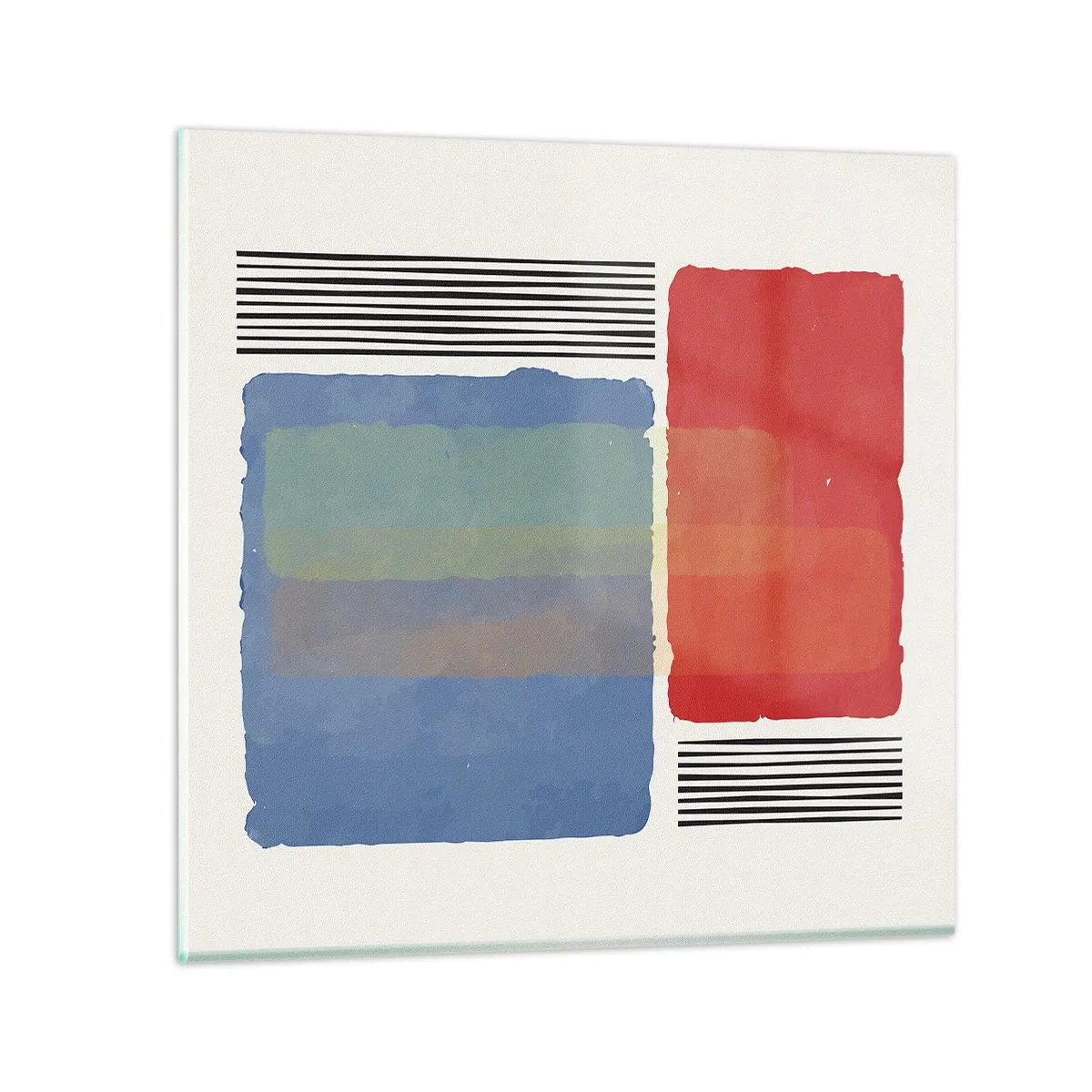 Billede på glas - Geometriens ånd og bogstav - 70x70 cm