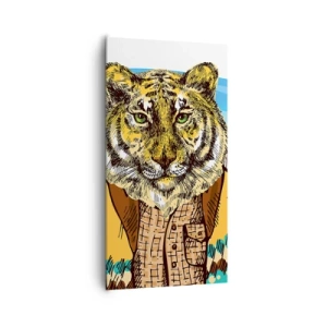 Lærredstryk - Billede på lærred - Ikke så vild som han er tegnet - 65x120 cm