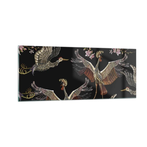 Billede på glas - Eventyrlig fugl - 100x40 cm
