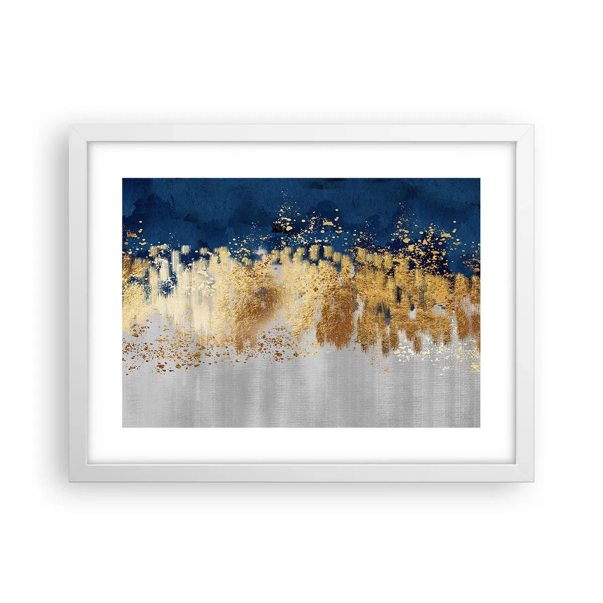 Plakat i hvid ramme - Moderne komposition med gnist - 40x30 cm