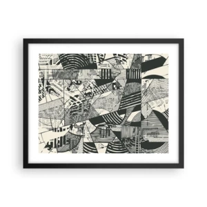 Plakat i sort ramme - Nutidens dynamik - 50x40 cm