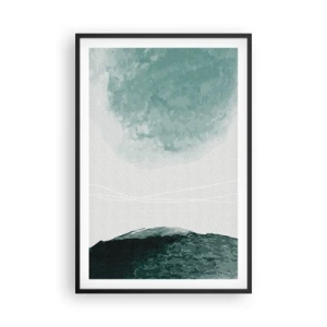 Plakat i sort ramme - Et møde med tåge - 61x91 cm