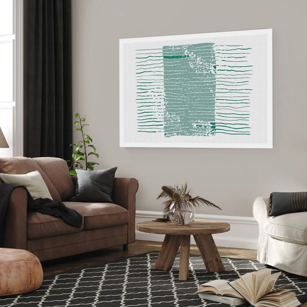 Plakat - Marin abstraktion - 91x61 cm