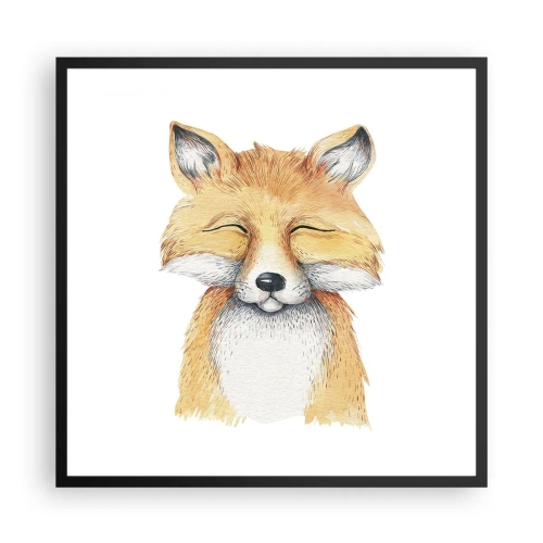 Plakat i sort ramme - Rævehumor - 60x60 cm