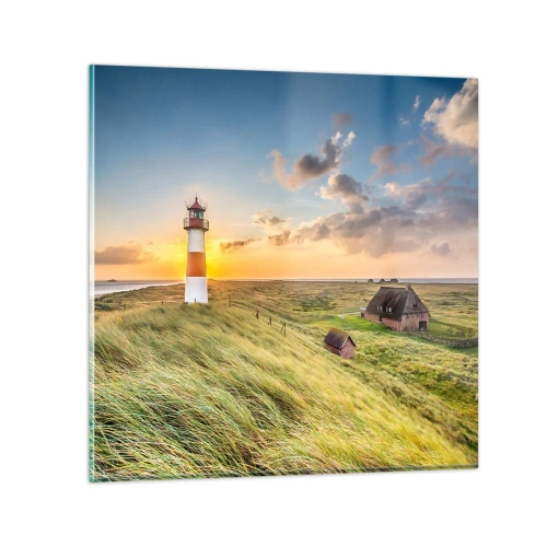 Billede på glas - Mellem bølgerne - 30x30 cm