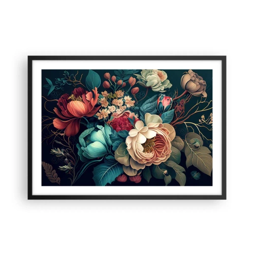 Plakat i sort ramme - Charme fra det 19. århundrede - 70x50 cm