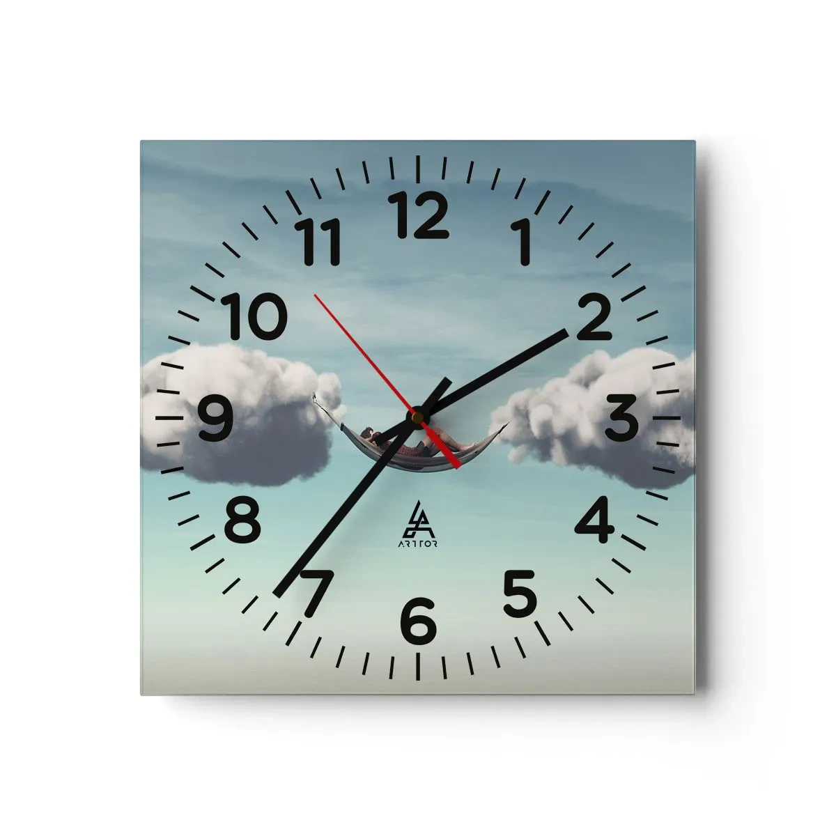 Vægur, Uret - Lykken i øjeblikket - 40x40 cm