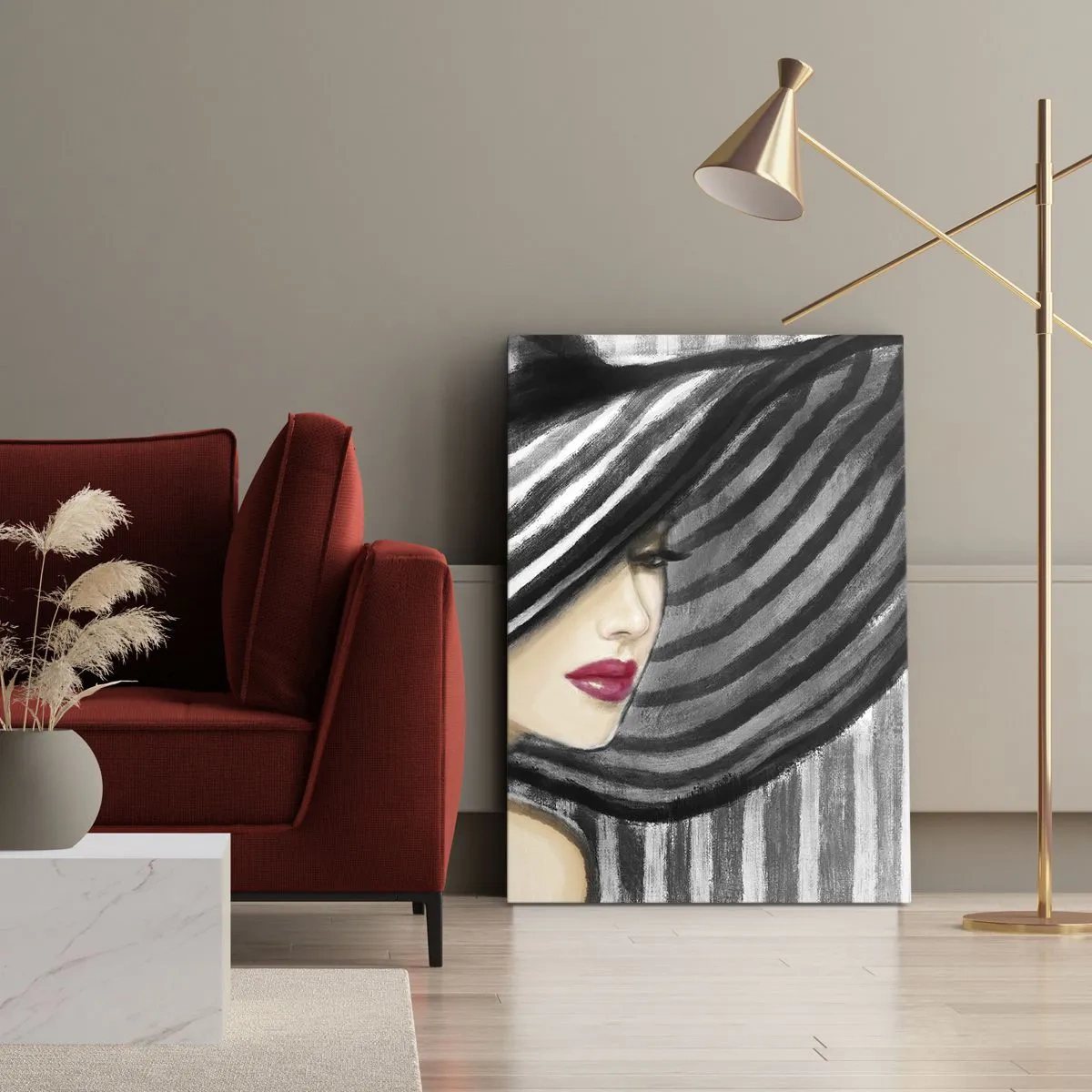 Lærredstryk - Billede på lærred - Hvor kan jeg finde dig? - 50x70 cm